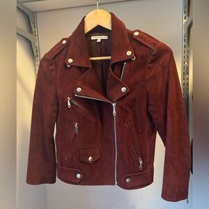 Women's burgundy Suede Jacket